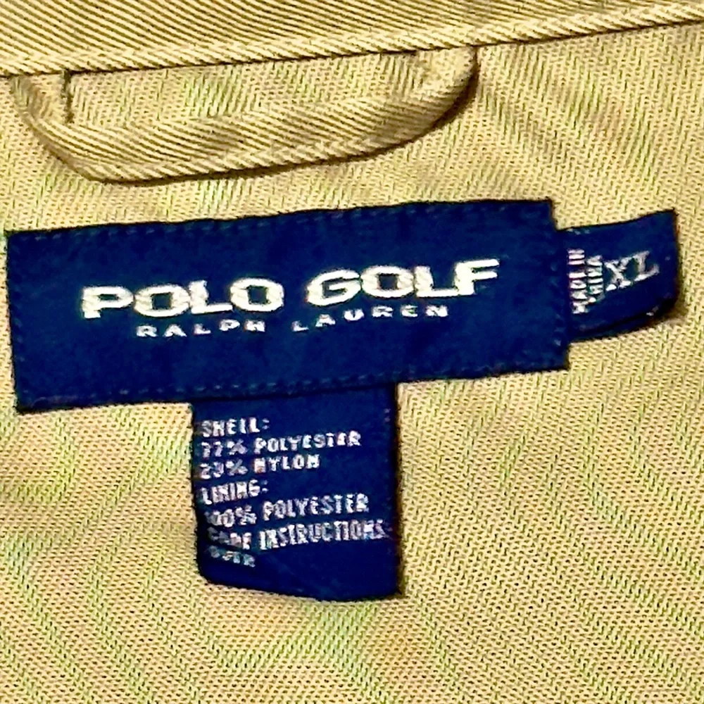 🔥Polo Golf Ralph Lauren Tan Lightweight Jacket Full Zipper Size XL - Picture 2 of 13